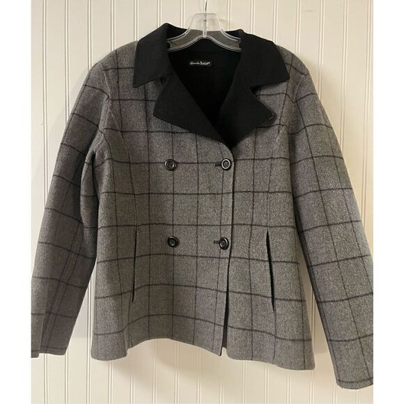 Alexandra Bartlett wool jacket plaid size Large - Picture 1 of 5